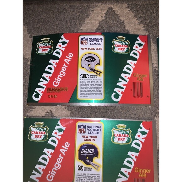 Lot of 26 NFL 1976 Canada Dry Ginger Ale NFL Unused Cans HTF - Picture 5 of 15
